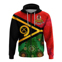 Vanuatu With Aboriginal Patterns Zip up Hoodie LT20 Unisex Green - Polynesian Pride