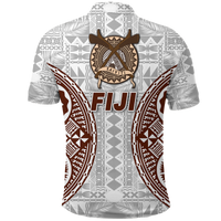 Fiji Kaiviti Tapa Pattern Polo Shirt LT12 - Polynesian Pride