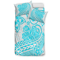 Polynesian Tribal Tattoo Retro Bedding Set Aqua Screen Color LT9 - Polynesian Pride
