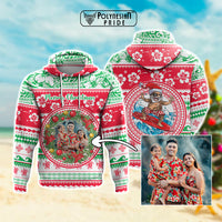 Custom Photo Polynesian Christmas Hoodie - Polynesian Pride