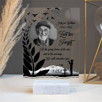 Custom Photo New Zealand ANZAC Day Memorial Acrylic Plaque Lest We Forget CTM05 Acrylic Table Sign Multicolor - Polynesian Pride