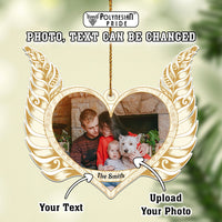 Custom Photo Christmas New Zealand Silver Fern Heart Ceramic Ornament CTM05 - Polynesian Pride