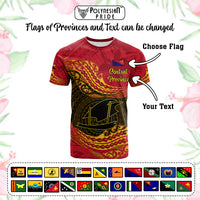 Custom Papua New Guinea Provinces T Shirt Symbol Flag Polynesian Pattern - Polynesian Pride