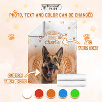 Custom Pet Photo Life Is Better With - National Pet Day Blanket Polynesian Pattern