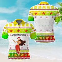Custom Christmas Hawaii Symbols Polo Shirt Polynesian Tribal Pattern CTM05
