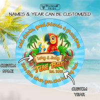 Custom Tiki Bar Hanging Door Sign Tropical Vibe