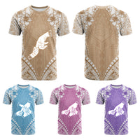 Custom Hand Holding Mother's Day T Shirt Polynesian Style