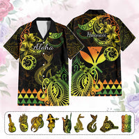 Custom Hawaii Symbols Hawaiian Shirt Plumeria Kakau Polynesian Tribal