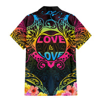 Custom Photo Happy Pansexual Pride Day Hawaiian Shirt Love Is Love Polynesian Style CTM05 - Polynesian Pride
