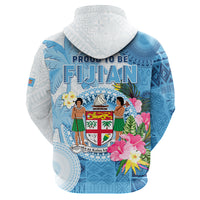 Custom Photo Fiji Hoodie Polynesian Palm Tree Fijian Tapa Pattern - Polynesian Pride