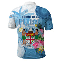 Custom Photo Fiji Polo Shirt Polynesian Palm Tree Fijian Tapa Pattern - Polynesian Pride