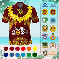 Custom Tonga School Graduation Polo Shirt Tongan Ngatu Pattern With Graduation Wreath