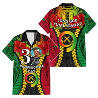 Custom Photo Vanuatu Independence Day Hawaiian Shirt Pig Tusk Polynesian Pattern CTM05 - Polynesian Pride