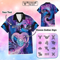Custom Zodiac Signs Hawaiian Shirt With Polynesian Pattern