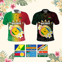 Custom Vanuatu Provinces Polo Shirt Pig Tusk Tribal Pattern With Plumeria CTM05 Multicolor - Polynesian Pride