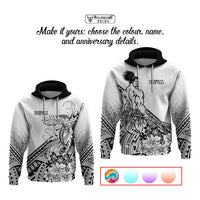Personalised Polynesian Beauty Woman and Warrior Valentine Hoodie With Pacific Pattern - Polynesian Pride
