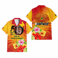 Custom Photo Papua New Guinea 50th Years Hawaiian Shirt Hapi De bilong Indipendens Papua Niugini CTM09 - Polynesian Pride
