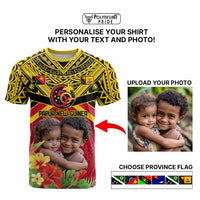 Custom Photo Provinces of Papua New Guinea 50th Years T Shirt Hapi De bilong Indipendens CTM09 - Polynesian Pride