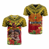 Custom Photo Provinces of Papua New Guinea 50th Years T Shirt Hapi De bilong Indipendens