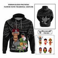 Custom Polynesian Traditional Costume Hoodie Tropical Flower