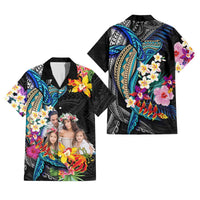Custom Photo Polynesian Shark Tattoo Hawaiian Shirt Beauty Pacific Flowers CTM09 - Polynesian Pride
