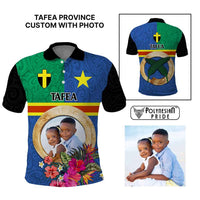 Tafea Province Custom Polo Shirt With Photo Vanuatuan Boar's Tusk Flag Multicolored