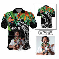 Custom Photo Polynesian Tribal Tattoo with Tropical Vibe Polo Shirt