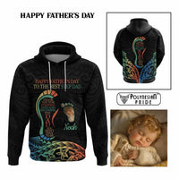 Custom Happy Father's Day - The Best Step Dad Hoodie Polynesian Tribal Tatoo