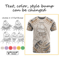 Custom Fist Bump Father's Day Sign T Shirt Polynesian Shark Tribal Tattoo