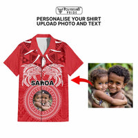 Custom Photo Samoa Hawaiian Shirt Polynesian Fish Tattoo and Boar Tusk Art