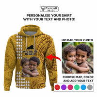 Custom Island of Hawaii Hoodie Kakau Mixed Polynesian Tribal