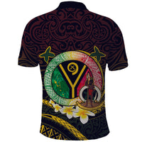 Custom Photo Vanuatu Provinces Polo Shirt Coat Of Arms Mix Flag - Polynesian Pride
