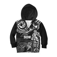 Personalised Polynesian Father's Day Hoodie KID Dad & Kid - Kanaka Hawaii LT7 - Polynesian Pride