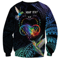 Polynesian Cancers Awareness Sweatshirt Hummingbird - Fly High Until We Meet Again LT7