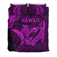 hawaii-shark-and-turtle-bedding-set-with-purple-kakau