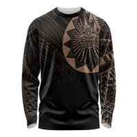 Polynesian Full Sleeve Tattoo Long Sleeves Shirt Blush Color LT7