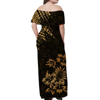 Hawaii Summer Matching Dress and Hawaiian Shirt Mix Polynesian Gold LT6 - Polynesian Pride