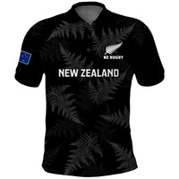 New Zealand Silver Fern Rugby Polo Shirt 2023 Go Aotearoa World Cup LT14 Black - Polynesian Pride