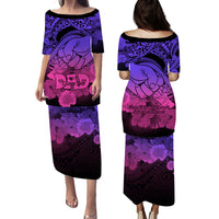 Polyneisian Pride Happy Father Day Puletasi Dress I Love You Dad - Polynesian Tribal Gradient 1 LT9 - Polynesian Pride
