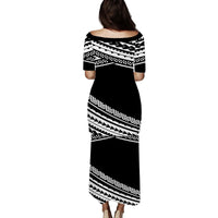 Polynesian Puletasi Dress Simple Black LT6 - Polynesian Pride