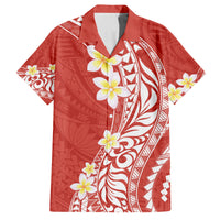 Hawaii Aloha Hawaiian Shirt Plumeria Vintage - Roseate LT7 Pale Red - Polynesian Pride