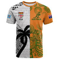 Fiji And Australia Rugby T Shirt World Cup 2023 Together LT14 Gold - Polynesian Pride