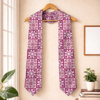 Akala Palaka Quilt Hawaii Graduation Stole Hawaiian Tropical Monstera Sea Turtle