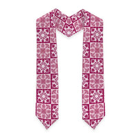 Akala Palaka Quilt Hawaii Graduation Stole Hawaiian Tropical Monstera Sea Turtle