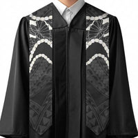 Aloha Hawaii Kalo Pikake Lei Graduation Stole Chest Tattoo Black Hawaiian Pattern