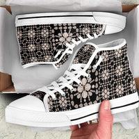 Aloha Hawaii Shell Quilt High Top Shoes Seamless Style - Polynesian Pride