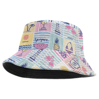 Aloha Summer Posters Grunge Textures Bucket Hat