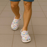 Aloha Summer Posters Grunge Textures Clogs Shoes