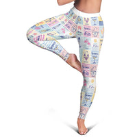 Aloha Summer Posters Grunge Textures Leggings
