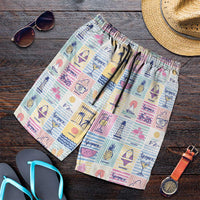 Aloha Summer Posters Grunge Textures Shorts for Men